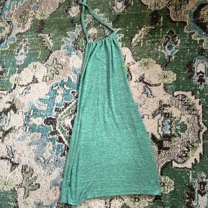 Backless green dress